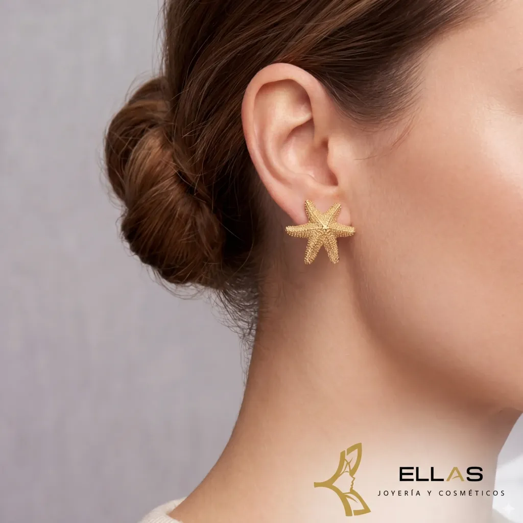 Broquel Estrella Picada de OroOro Laminado 18K Dorado 1.4 x 1.4 cm perso.webp