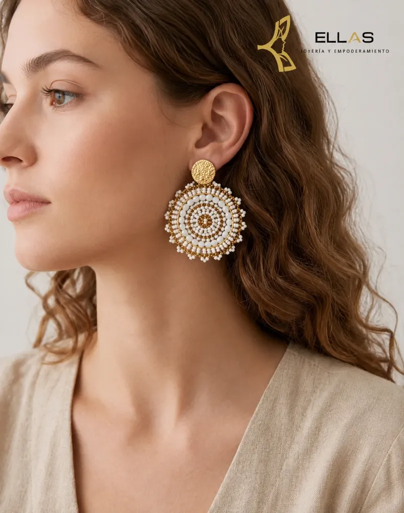 Aretes Estrella de Nieve - Ellas Joyería y Empoderamiento.webp