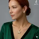 Juego Mariposa con TrebolOro Laminado 18K Dorado.webp