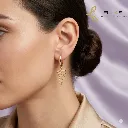 Arete Hoja de Oro Deslumbrante Oro Laminado 18K Dorado, Largo 3.8 cm Ancho 1 cm.webp