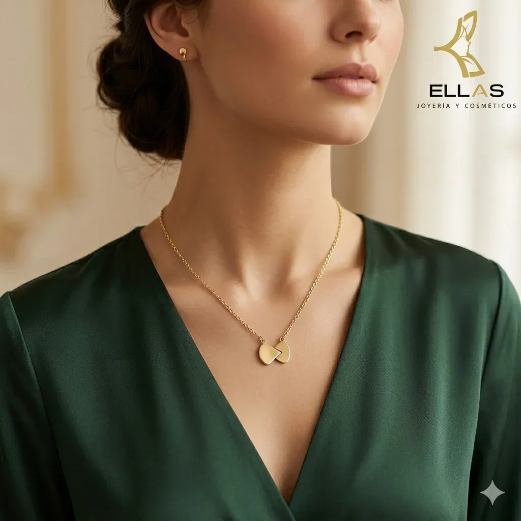 Collar Recuerdos Oro Laminado 18K Dorado, Largo 40 cm Ancho 0.1 cm, Extensión 5.5 cm.webp