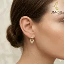 Arete Bella RealidadOro Laminado 18K Dorado Circonia Blanca Largo 1.5 cm Ancho 0.9 cm.webp