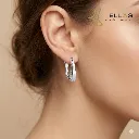 Huggie Bella Forma Oro Laminado 18K Blanco 1.6 x 0.3 cm perso.webp