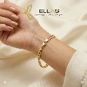 Pulsera Tejido Barbada Abierta Oro Laminado 18K Dorado, Largo 18 cm Ancho 0.3 cm, Talla 1803 PERS.webp