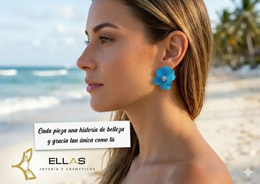 ARETES DE FLOR EN TELA 