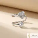 Earcuff Silver Corazon + Zircones