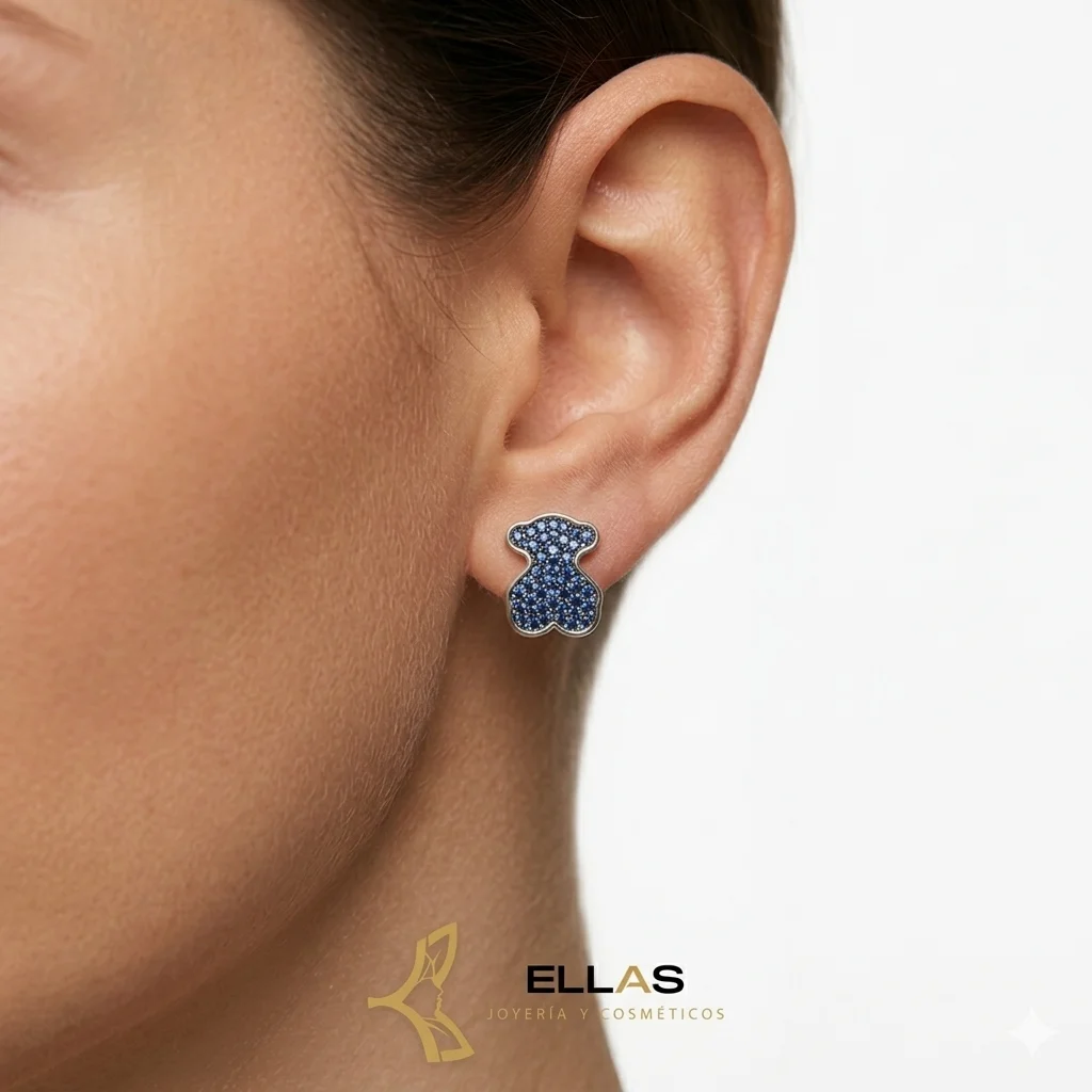 [WebZ2779] Candonga estilo Oso Microzircones azules