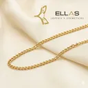 Cadena Tejido Volaga Oro Laminado 18K Dorado