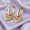 Arete Desmontable Corazón de Concha Oro Laminado 18K Dorado