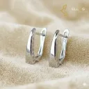 Huggie Bella Forma Oro Laminado 18K Blanco