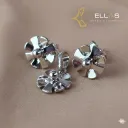 Juego Rehilete Oro Laminado 18K Blanco