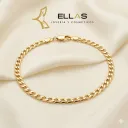 Pulsera Tejido Barbada Abierta Oro Laminado 18K Dorado