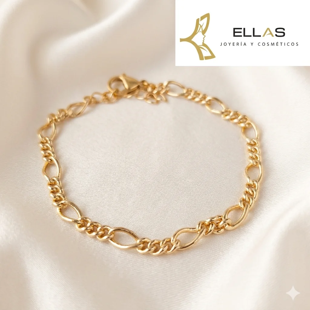 Pulsera Fuerza de Oro Oro Laminado 18K Dorado
