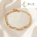Pulsera Fuerza de Oro Oro Laminado 18K Dorado