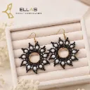 Aretes Artesanales Eclipse de Perla