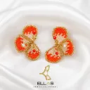 Aretes Artesanales: Topos Flor de Pasión