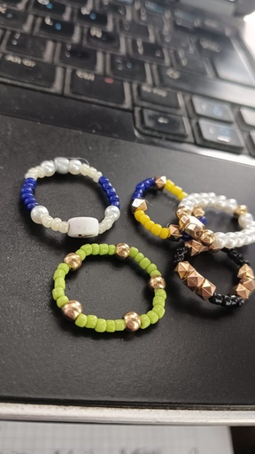 [AASMV225] ANILLO ARTESANAL DOBLE LINEA MOSTACILLA VARIADOS 225
